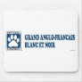 Grand Anglo-Francais Blanc Et Noir Blue Mouse Pads