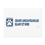 Grand Anglo-Francais Blanc Et Noir Blue postcards