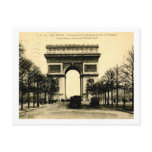 Grand Armee Ave. and Triumph Arc Paris 1924 Vintag Postcard