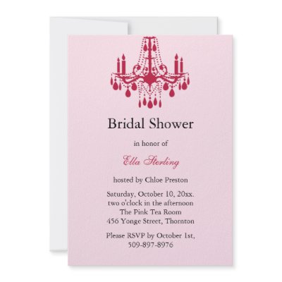 Grand Ballroom Bridal Shower Invitation (red) by prettyfancyinvites