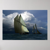 Grand Bank Schooners Poster