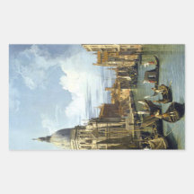 'Grand Canal and the Church of the Salute' Rectangle Stickers