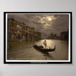 Grand Canal by moonlight, Venice, Italy