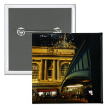 Grand Central Station - Night - New York City Pinback Buttons