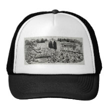 Grand electric skull trucker hat