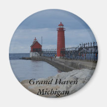 Grand Haven Lighthouses Fridge Magnets