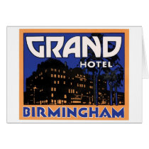 Grand Hotel Birmingham Greeting Cards