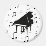 Grand Piano and Music Notes Magnets