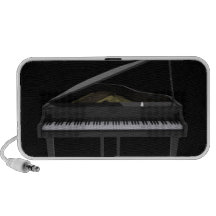 Grand Piano: Black Finish: Custom Speakers
