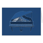 Grand Piano: Blueprint Painting: cards