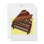 Grand Piano Brown Bird's Eye View Yellow Back Invite