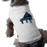 Grand Piano Graphic, Blue Image Pet Tshirt