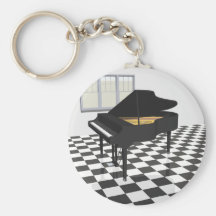 Grand Piano & Tile Floor: 3D Model: Key Chain