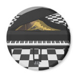Grand Piano & Tile Floor: 3D Model: Fridge Magnets