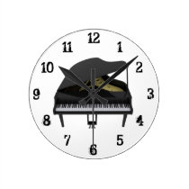 Grand Piano: Wall Clock wall clocks