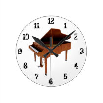 Grand Piano: Wall Clock wall clocks