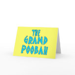 Grand Poobah Blue Font Products Greeting Cards