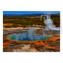 Grand Prismatic Spring Greeting Cards