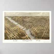 Grand Rapids, MI Panoramic Map - 1868 Print