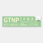 Grand Teton national park stats Bumper Sticker