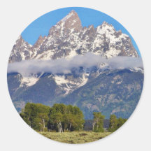 Grand Tetons Peaks In The Morning Sticker