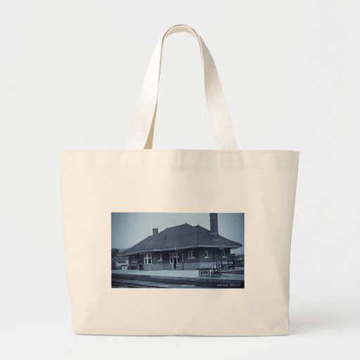 Grand Trunk Depot Pontiac Michigan (Cyan) Bags