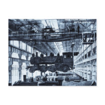 Grand Trunk Railroad Shops circa 1910 - Cyanotype Post Cards