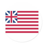 Grand Union Flag Continental Colors Round Stickers