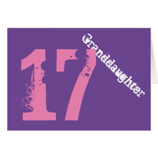 granddaughter 17th birthday card