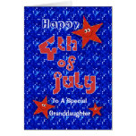 Granddaughter American Star Greeting Card