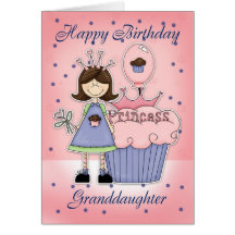 Granddaughter Birthday Card - Cupcake Princess
