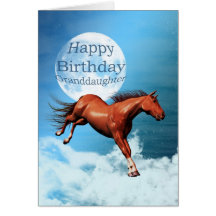 Granddaughter birthday card with spirit horse