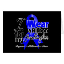 Granddaughter - Colon Cancer Ribbon Greeting Card