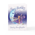 Granddaughter Cute Birthday card, purple dragon wi