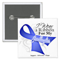 Granddaughter Periwinkle Ribbon - Stomach Cancer Pinback Buttons