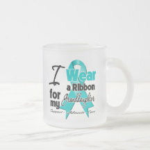 Granddaughter - Teal Awareness Ribbon Mugs