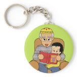 Grandfather and grandson keychain