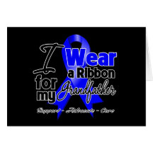 Grandfather - Colon Cancer Ribbon Greeting Cards