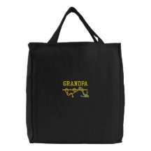 Grandfather Sailing Embroidered Bag