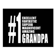 Grandfathers Birthdays : Number One Grandpa Postcard