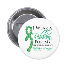 Grandfather's Inspiring Courage - Liver Cancer Pinback Buttons