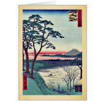 Grandfather's teahouse, Meguro by Andō, Hiroshige Greeting Cards
