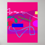 Grandiose Deep Pink Print