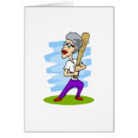 grandma batting baseball greeting cards
