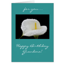 Grandma: birthday lily greeting card