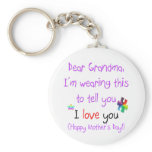 Grandma, I love you! keychains