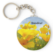 Grandma! keychain Orange California Poppies