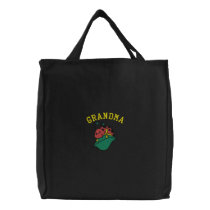 Grandma Ladybug Embroidered Bag