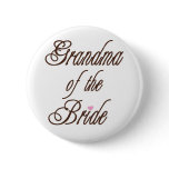 Grandma of Bride Classy Browns buttons