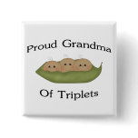 Grandma Of Triplets Button